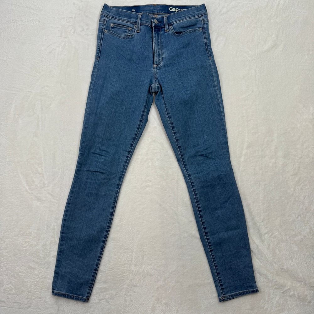 Gap Jeans Womens 28 Blue 1969 Skinny Mid Rise Stretch‎ Medium Wash Denim
